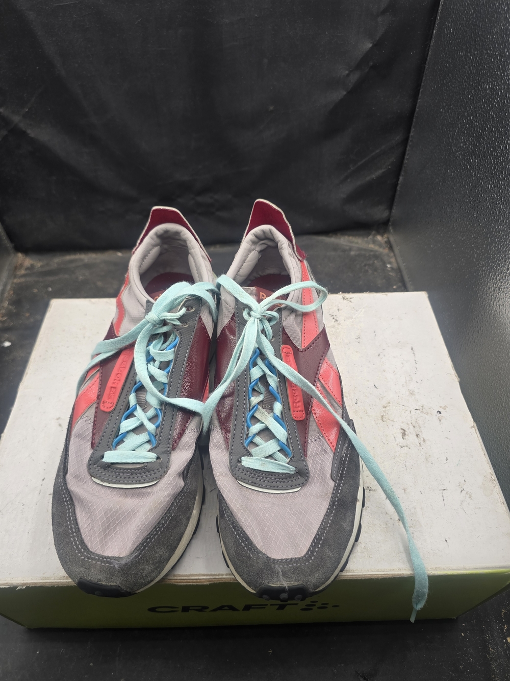 Reebok Women's Sneakers in Burgundy, Coral & Aqua Laces